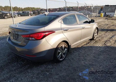 2014 Hyundai Elantra Limited from USA, damaged, VIN 5NPDH4AE7EH512876
